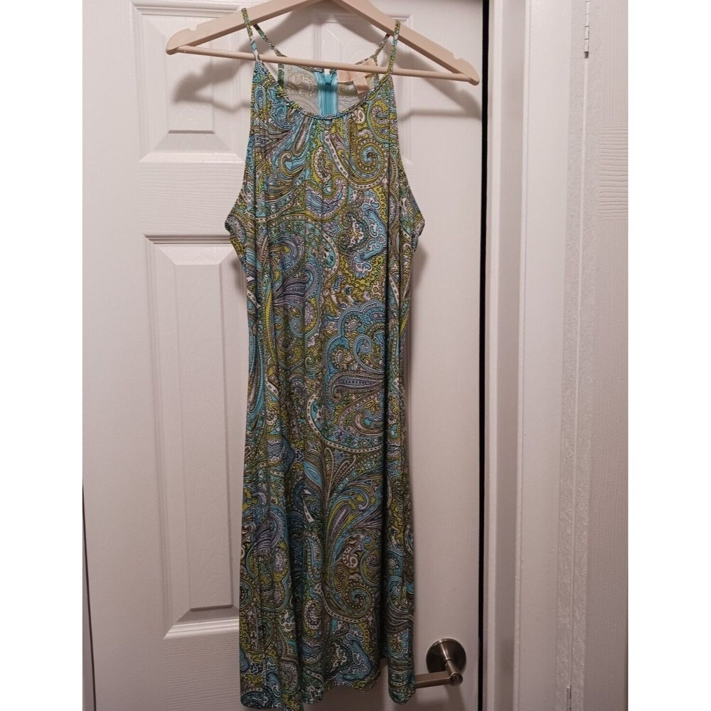 Michael Kors Womens Blue Floral Sleeveless Maxi Dress Size M